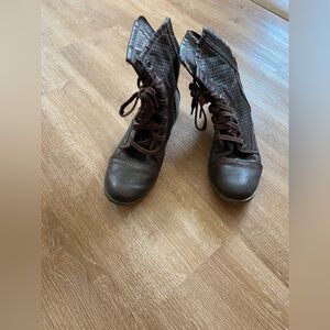 Candie's Brown Perforated Ankle Boots